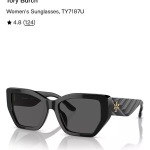 Tory Burch Black Angular Sunglasses